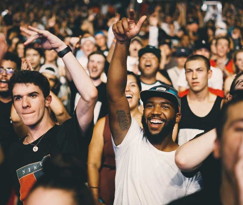 people enjoying themselves in a cannabis event